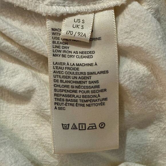 Free People Sienna Smocked Jumpsuit size S, tie back, missing belt, off white - Picture 14 of 15